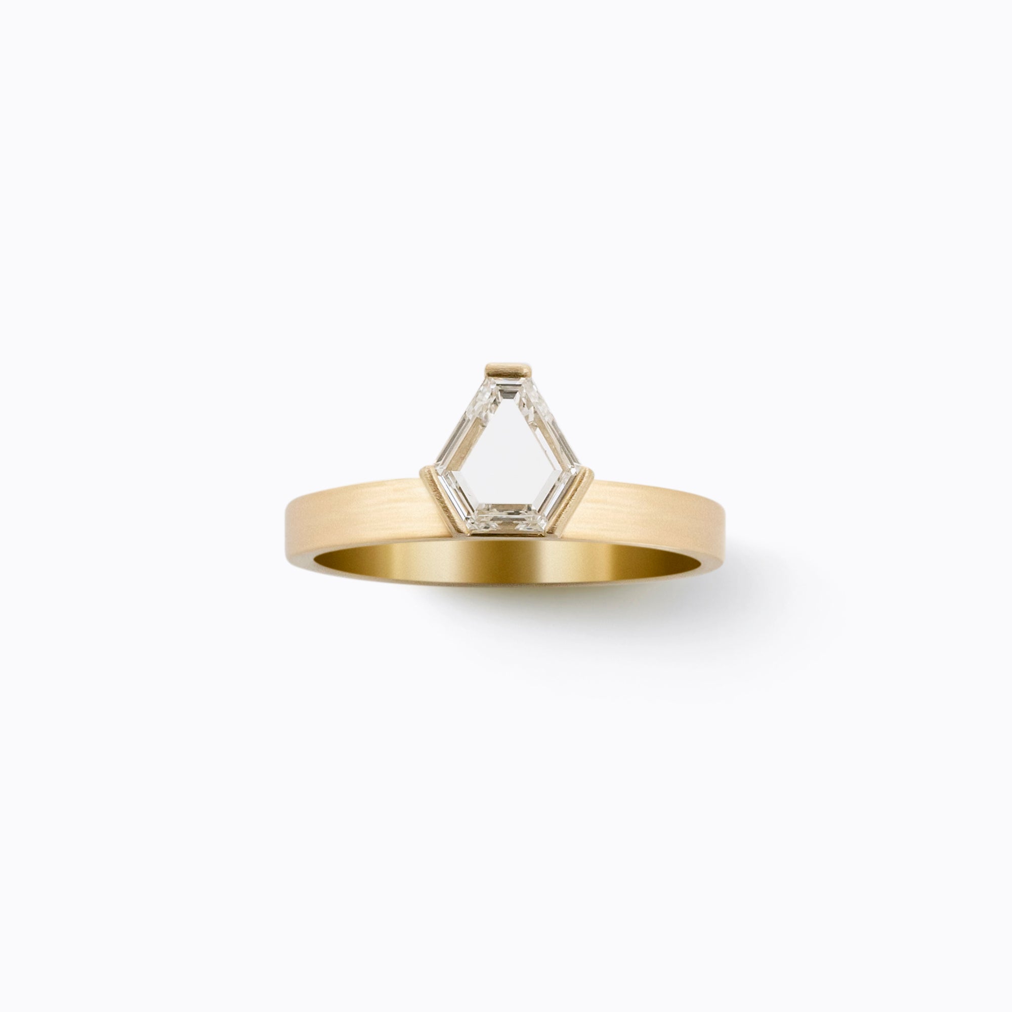 Modified Shield Diamond Ring