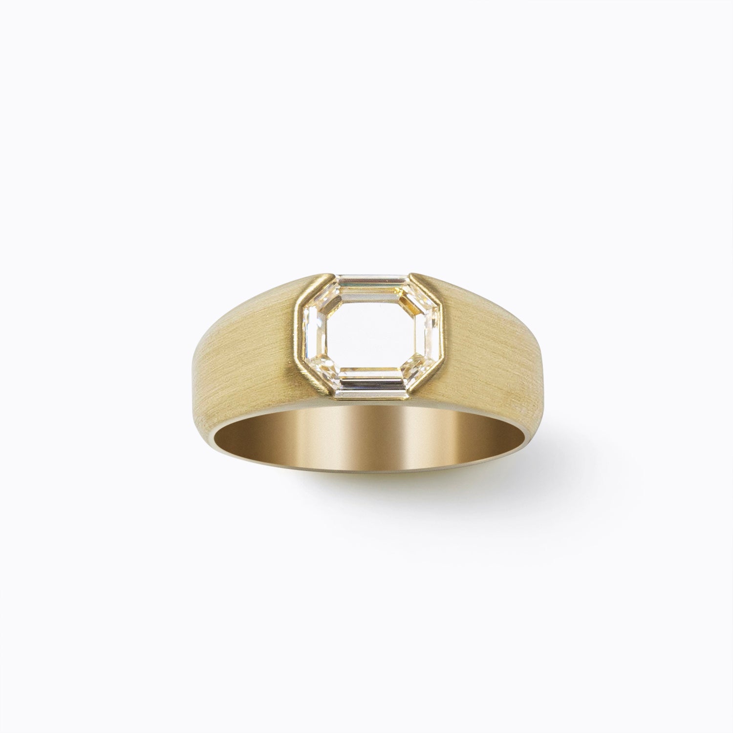 Cut-Cornered Rectangular Signet Ring