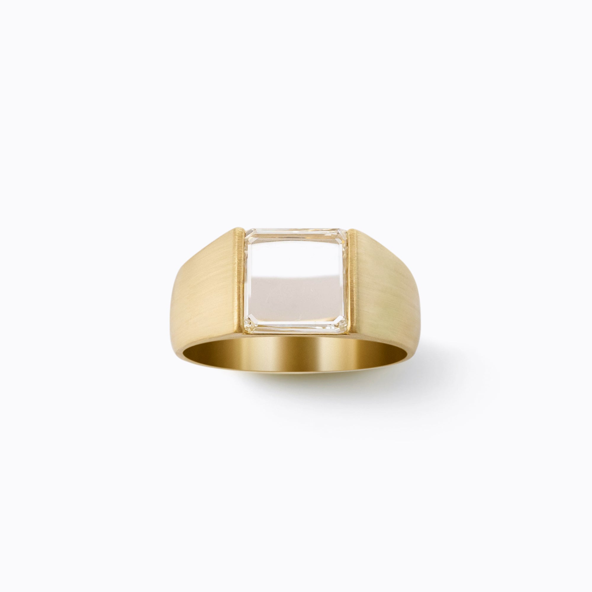 Square Diamond Signet Ring