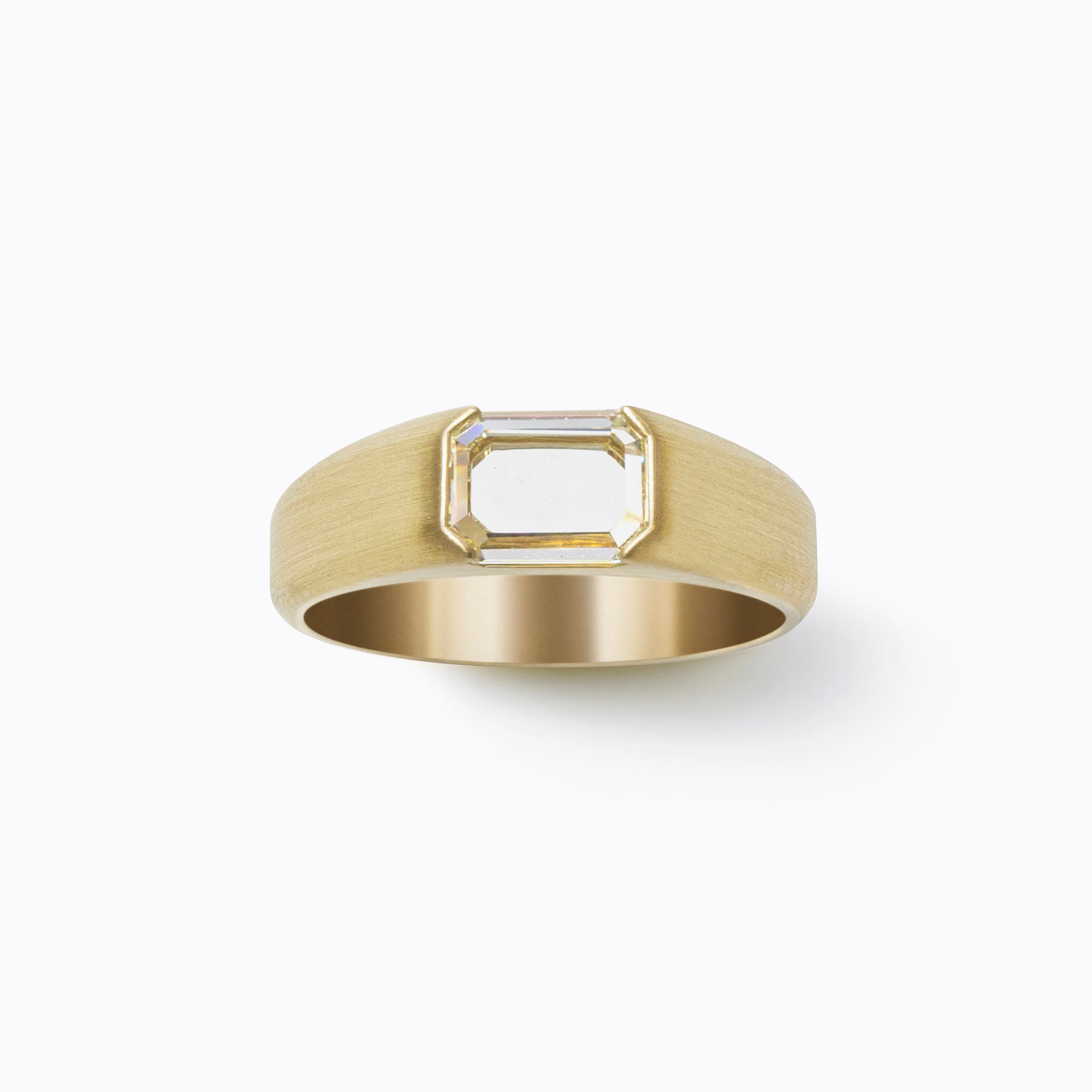 Cut-Cornered Rectangular Signet Ring