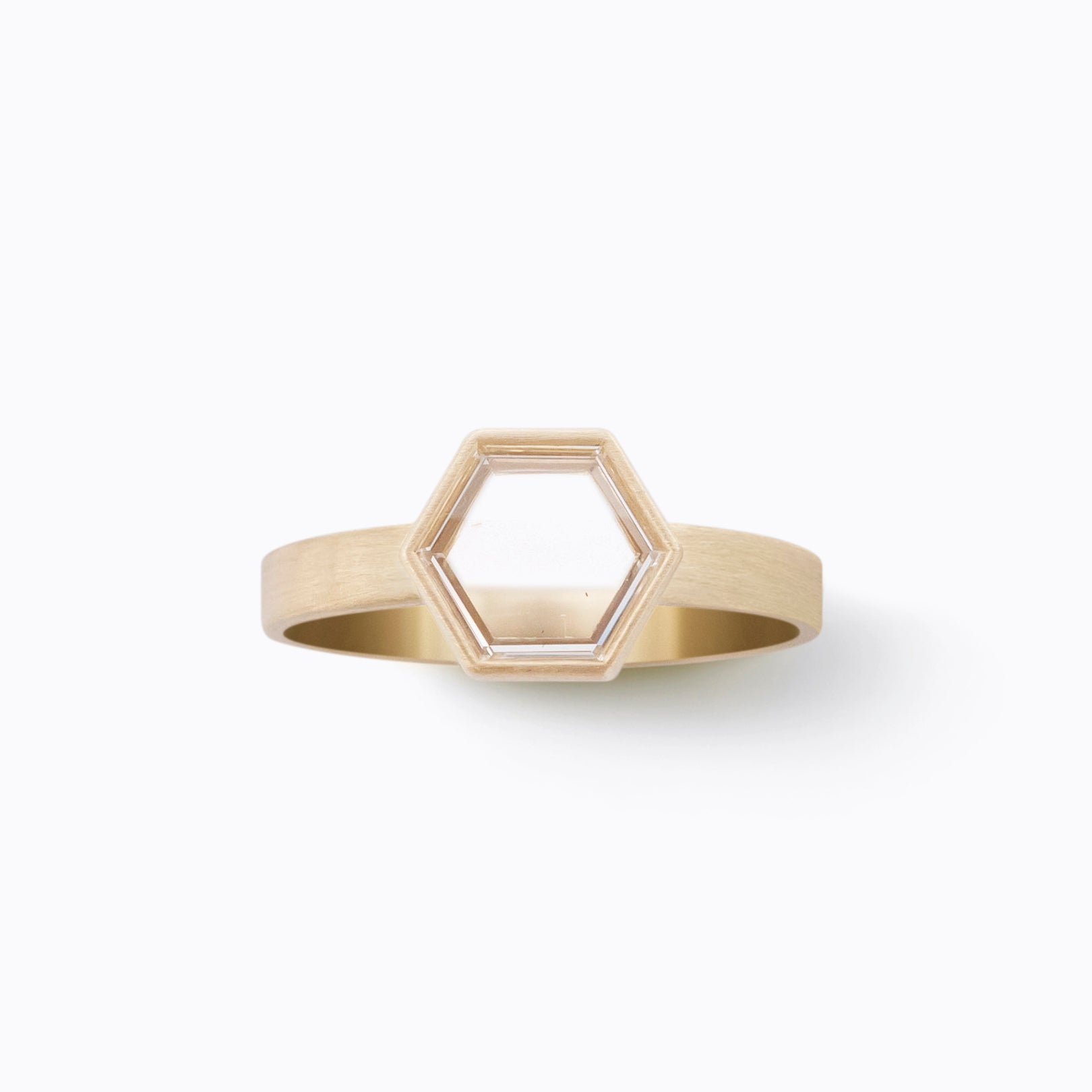 Hexagon Diamond Ring