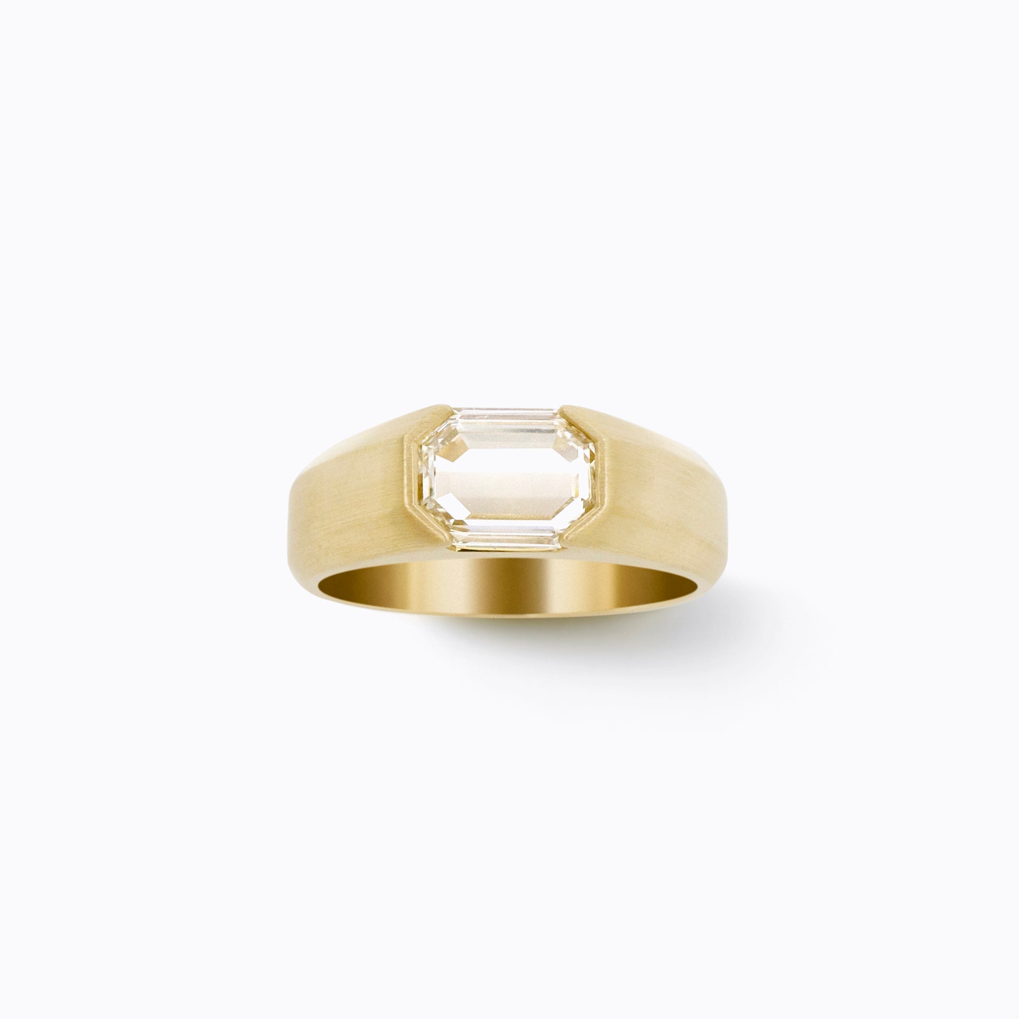 Cut-Cornered Rectangular Signet Ring