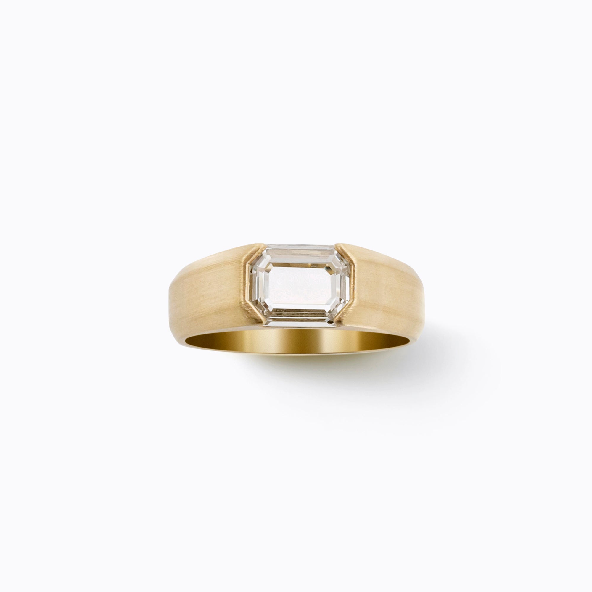 Cut Cornered Rectangular Diamond Ring