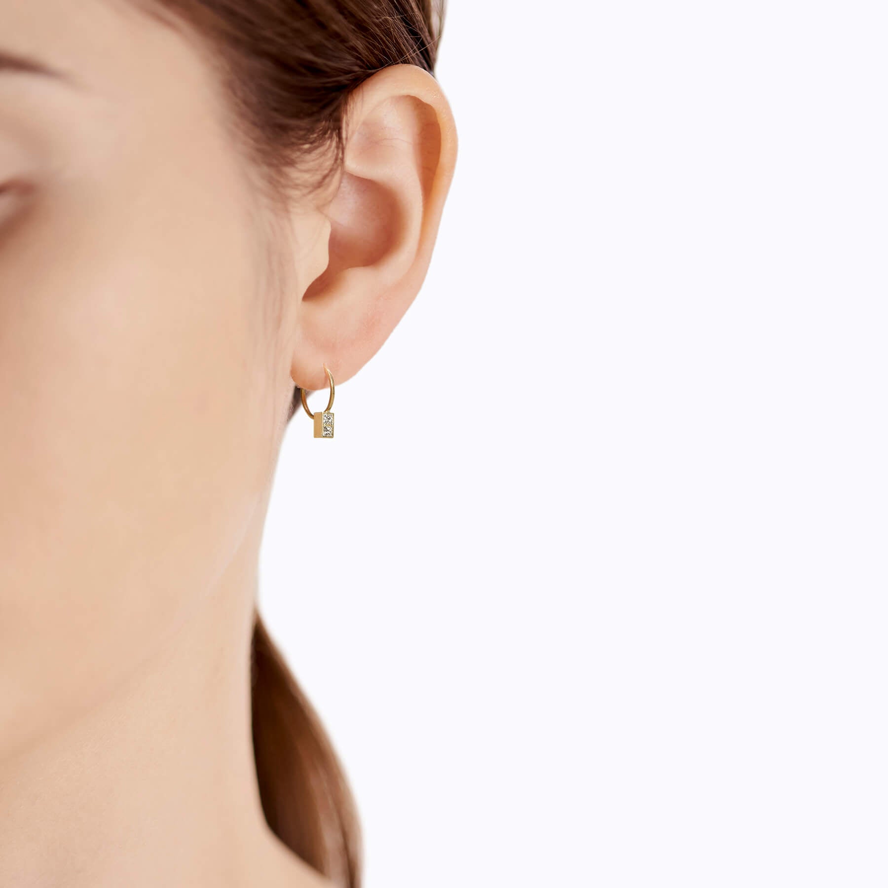 Boxed Diamond Earring 01 L