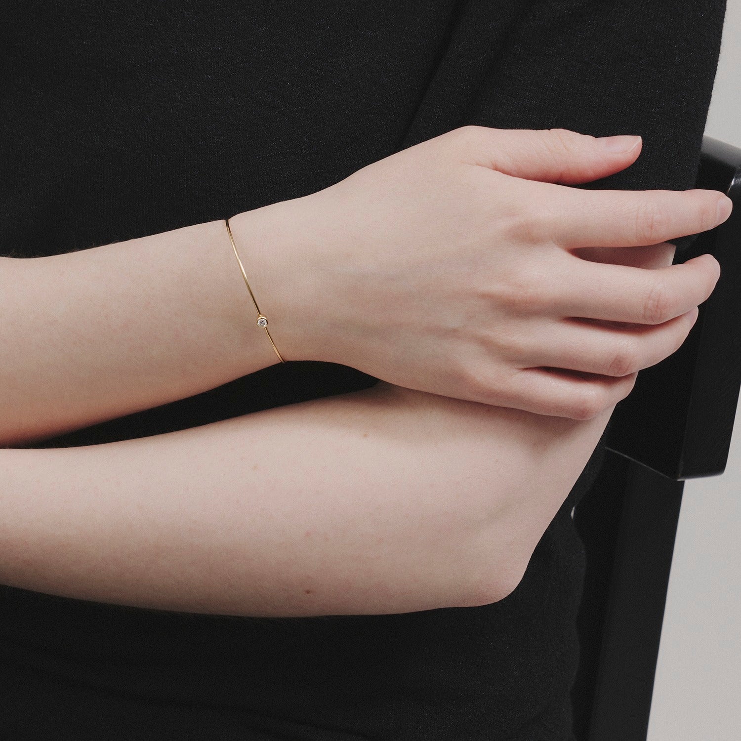 One-Stone Hoop Bracelet