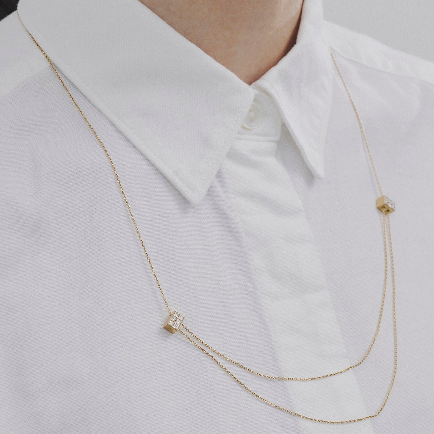 Diamond Cube Necklace 02
