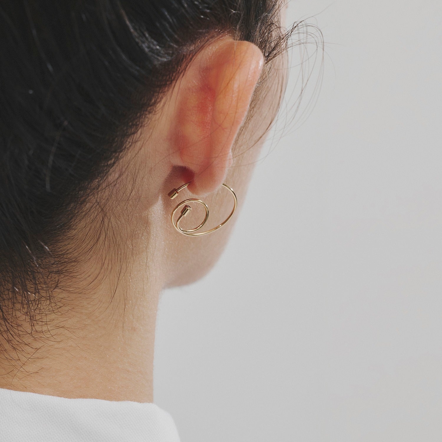 Diamond Twist Curl Earring 03 R