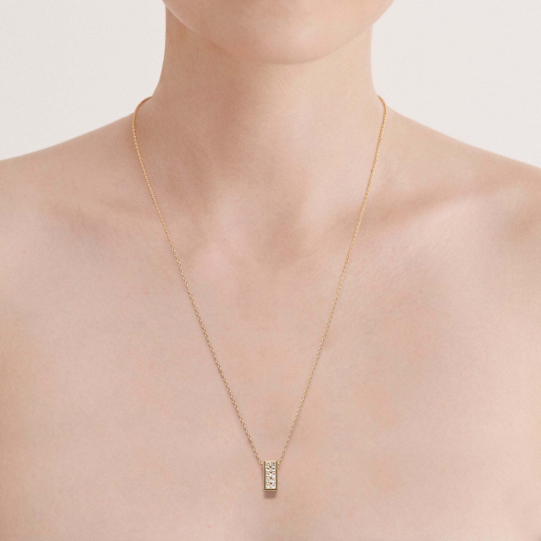 Diamond Brick Necklace