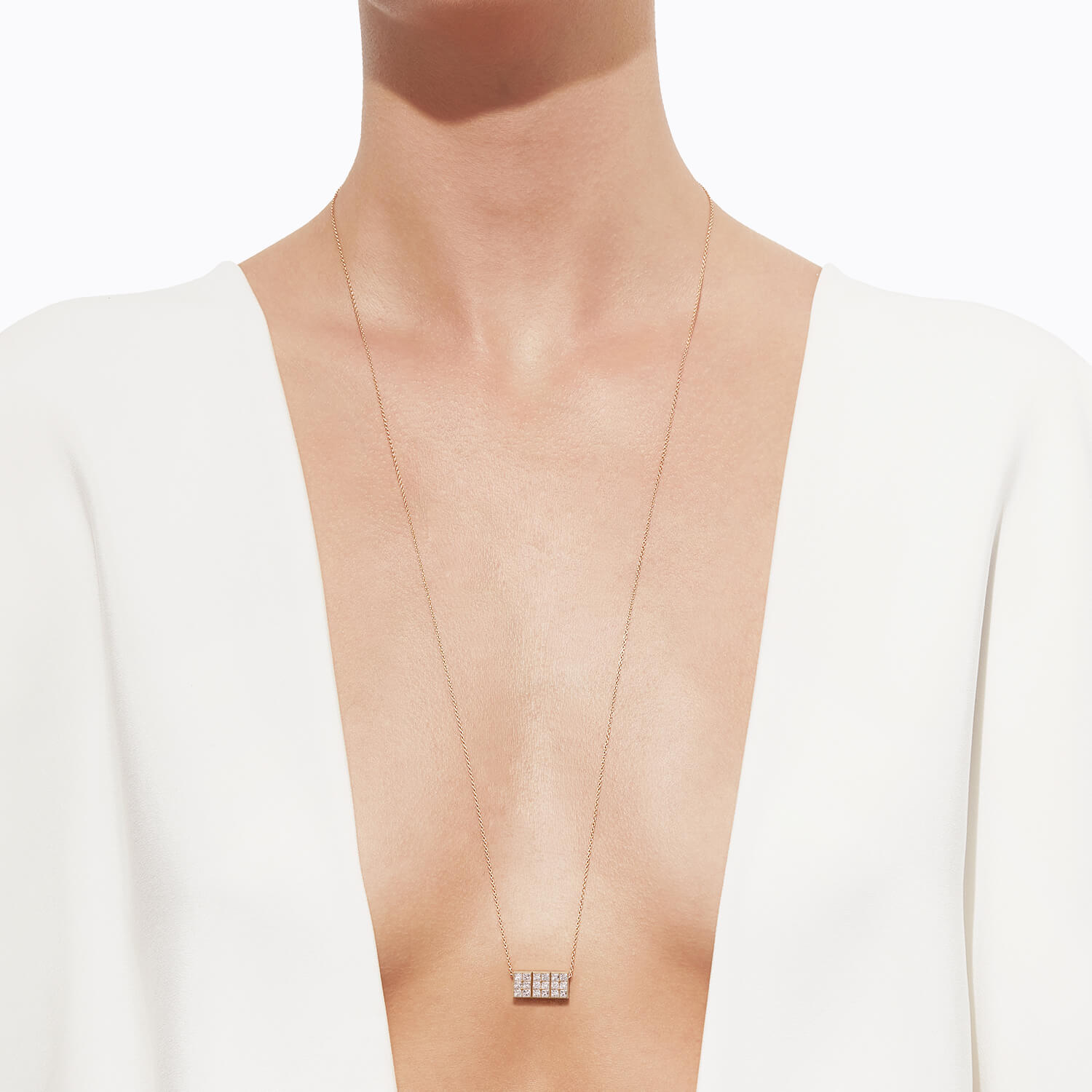 Diamond Cube Necklace 02