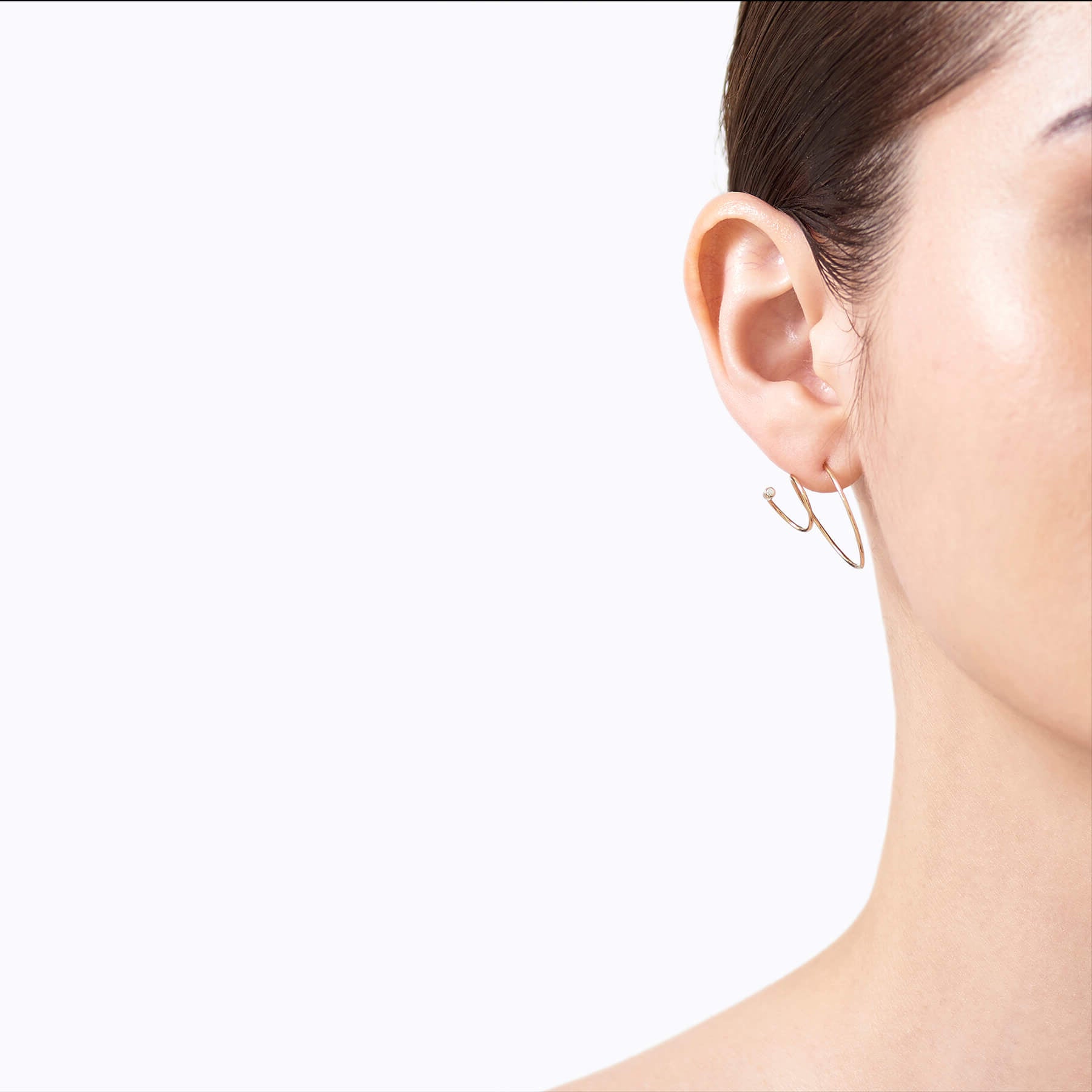 Diamond Twist Curl Earring 03 R