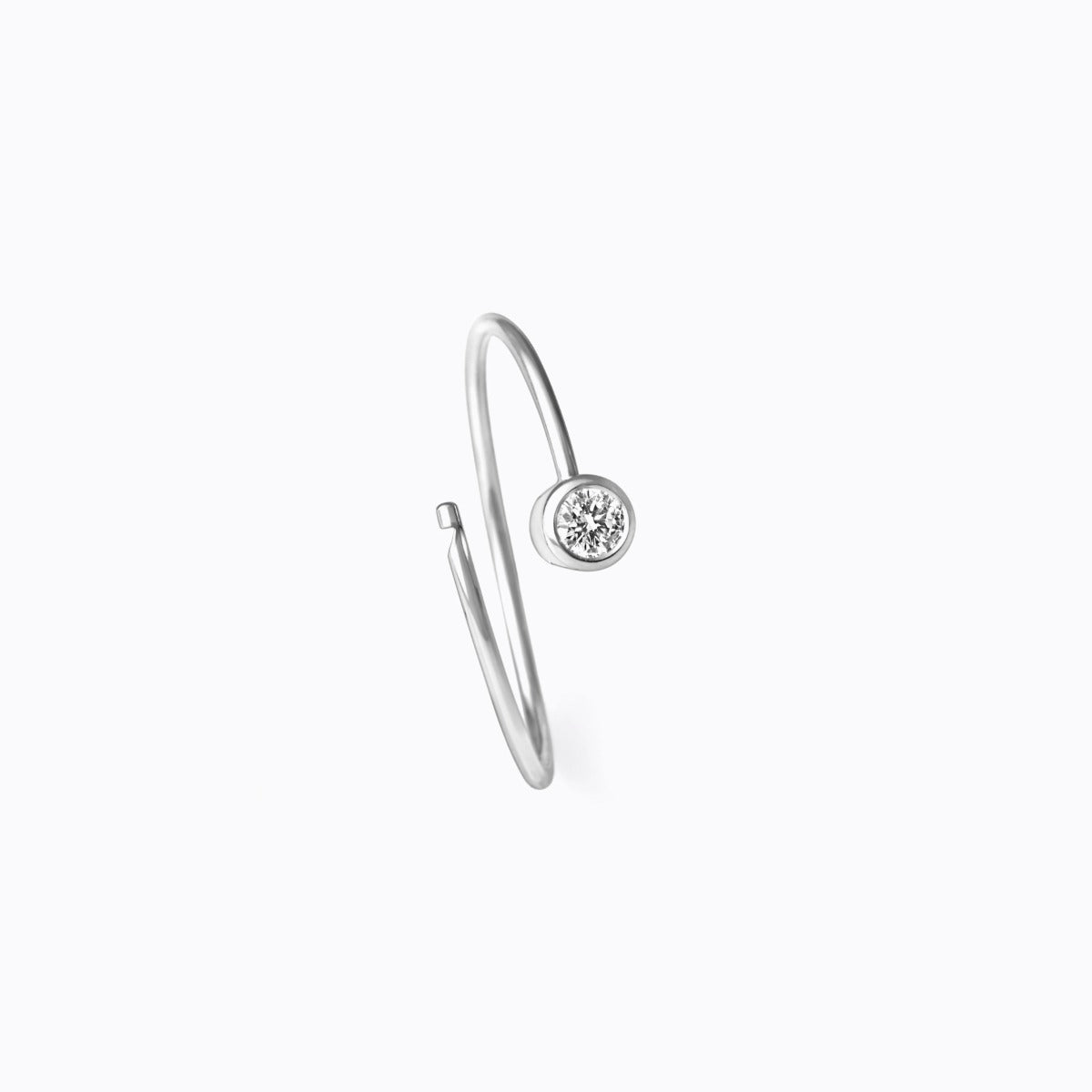 One-Stone Hoop Earring 02