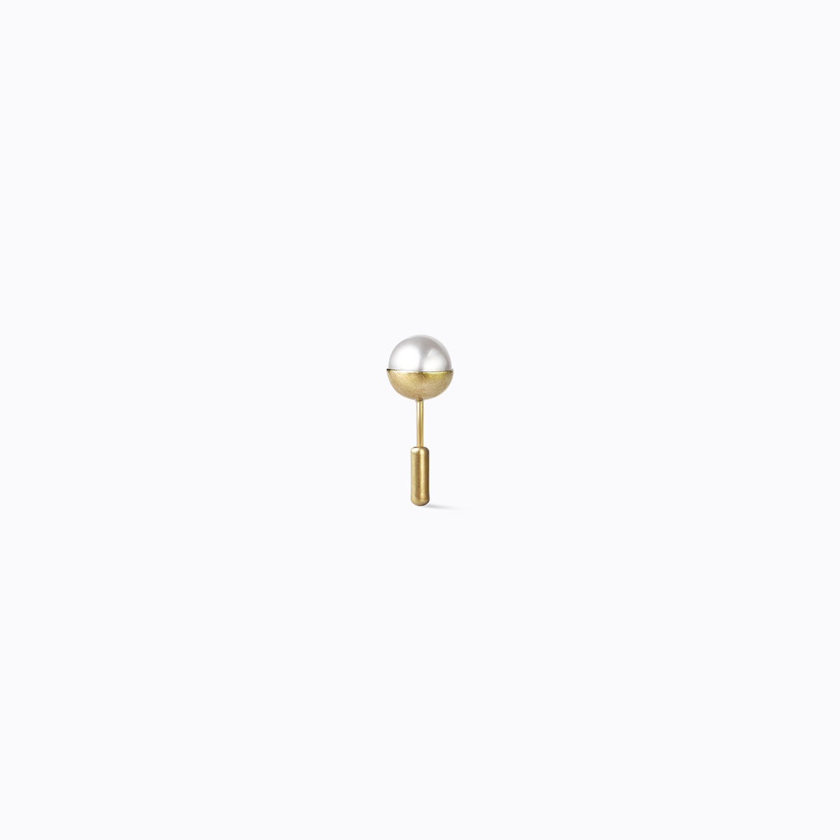 Half Pearl Earring 0°, yellow gold