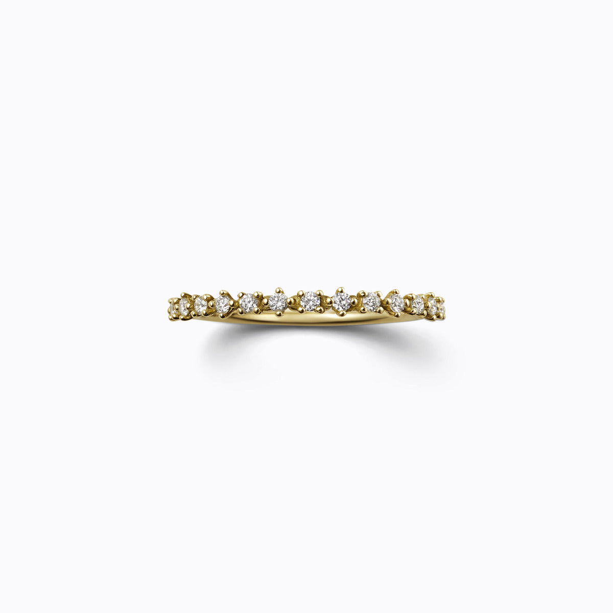 Half Eternity Ring 02, yellow gold, matte finish