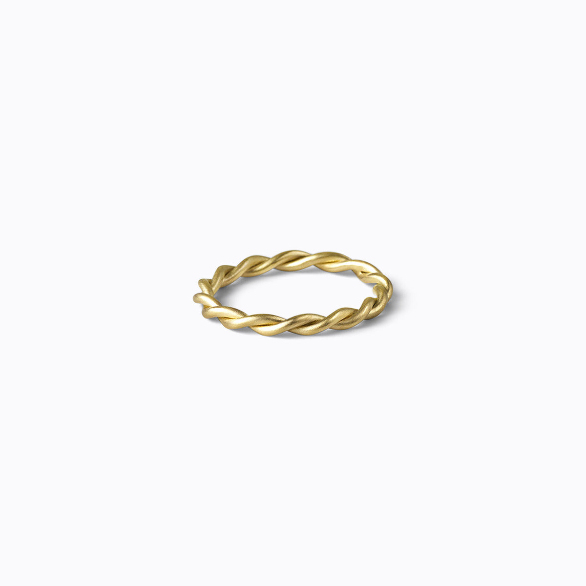 Twist Ring, yellow gold, matte finish