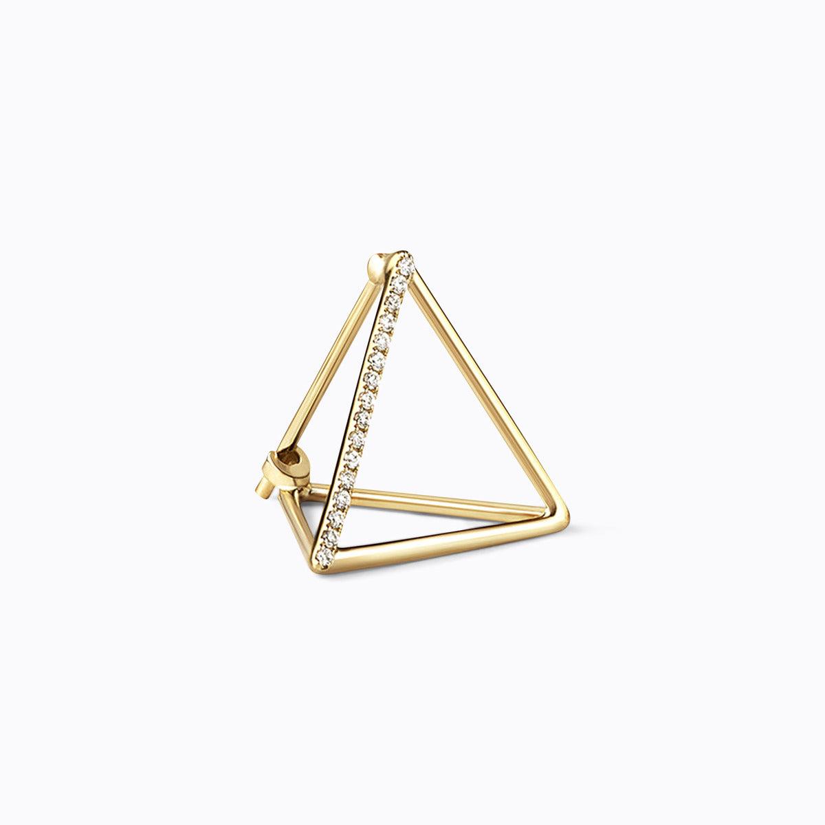 3D Triangle 10, yellow and white gold, matte finish