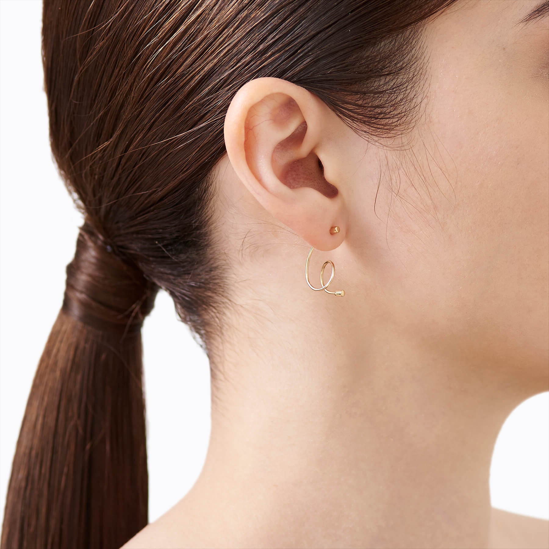 Twist Curl Earring 02 R